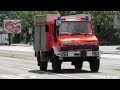 [Werkfeuerwehr BASF - Unimog RW] Einsatzfahrten nach Verkehrsunfall nahe Wache Süd BASF Ludwigshafen