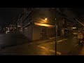 Late night rain walk in old Japanese town // 4K HDR