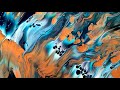 Acrylic Pouring in Black and Gray with a BURST of Color - Fluid Painting - Abstract Art