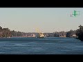 Pulling Channel buoy 209 on the St. Lawrence River by Alexandria Bay, NY 12/22/2023