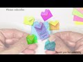 DIY Mini Heart Envelope Card Origami Easy Paper Craft Idea - Sticky Note Origami Heart Envelope Card