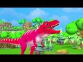 T Rex vs Crocodile Battle | Prehistoric Dinosaur Adventures - Funny Dinosaur Cartoon 2024