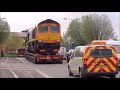 GBRf 66760 leaves York Holgate Works by road for Mission Impossible film job at the NYMR | 08/04/21