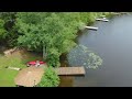 LAC-DES-ILES vue du ciel. Saint-Ulric, Gaspésie. Vue panoramique avec un drone. 4k Video