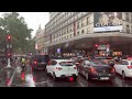 Paris 4K - Summer Rain - Driving Dowtown