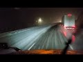 Trucking at Night in the Rockies With a Light Trailer During a Snow Storm!!.. First Snow Trip!!