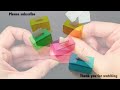 DIY Mini Easy Origami Paper Tissue Box craft, Sticky Note Origami Easy paper small Tissue Box DIY
