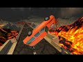Beamng drive - Open Bridge Crashes over Volcano #1 (Jumping into Volcano Crashes)