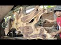 TRENDING!! Unique Shaped Wood Transformed into Very Beautiful Solid Wood! SAWMILL PROCESS