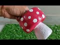 Wall putty mushroom planter from waste plastic material  .Home and Garden decoration ideas .DIY pots