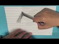 Amazing 3D Drawing: Sinking Triangle Optical Illusion