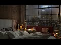 Los Angeles | Rain On Window | 4K Bedroom | Jazz Music for Relax and Study