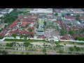 360 degree Ampera Bridge over Musi River, Palembang City Indonesia, Drone Video