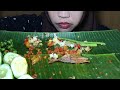 MUKBANG JENGKOL BALADO IKAN ASIN SELAR TUMIS JANTUNG PISANG BUNCIS REBUS LEUNCA TIMUN SAMBEL TERASI