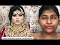 Acne skin full body makeup transformation || bridal makeup tutorial with enhanced beauty mousse base