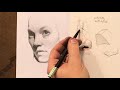 Drawing The Planes Of The Nose With Charcoal