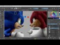 Sonic The Hedgehog 2 Sonic VS Knuckles Speed-Paint