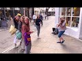 CROWD Starts DANCING With VIOLINIST | Break My Heart - Dua Lipa - Holly May Violin Cover (Busking)