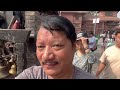 Basantapur kathmandu morning walk with wife and son🌷