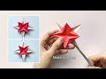 Origami Poinsettia Star ✨Single sheet - No glue