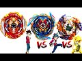 (13+) TRIPLE EVOLUTION BATTLE: ALL ACHILLES vs ALL VALKYRIE vs ALL FAFNIR-Beyblade Burst BU Ultimate