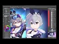 Silver Wolf Fanart Process Timelapse | CSP