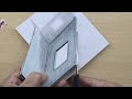 how to draw 3d drawing wall on paper for beginners step by step