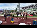 Men’s 800m 2024 U.S. Olympic Trials Round 1 Heat 2, Isaiah Harris, Sam Whitmarsh, Brannon Kidder
