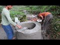 Well construction in the Himalayan - clearn clear underground spring water emerges at only 18 feet!