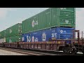 NS 4822 Moving the Weight of The World Unit, KCS Grey Ghost, & Special Containers all on One Train!!