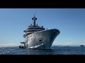 Eclipse Superyacht Gibraltar Departure & Helicopter Landing 4K