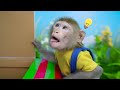 KiKi Monkey and baby face with challenge Knock Knock, Who's At The Door | KUDO ANIMAL KIKI