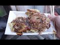 西成100円お好み焼き - A day at the cheapest okonomiyaki stall in Japan - Japanese Street Food -