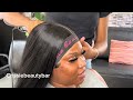 🔥Super flat center part frontal wig install w/ baby hair💕