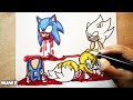 COMO DIBUJAR a DARK SONIC VS SONIC y TAILS