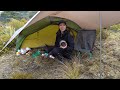 WILD RAINY Camping on the Side of a Mountain - Crazy Weather!