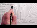 How to Draw a City Street using One-Point Perspective: Pencil Sketch