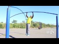 Hanging with the bar (upper body exercise workout)