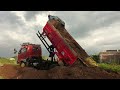 Dump Truck Jomplang.Mobil Truk Pengangkut Tanah Bongkar Muatan Full Bak