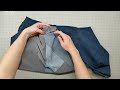 How to make a skirt out of old jeans. English subtitles