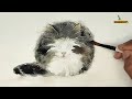 How to paint a Kitten easily in Watercolor // কিভাবে জলরঙে একটি বিড়ালছানা সহজে আঁকা যায়