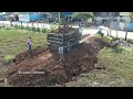 Great Long Video of the Legendary Bulldozer And Dump Truck Working back Filling Land - Dozer Pushing