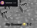 Minecraft Bowser falls in lava