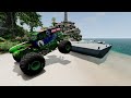 Monster Jam INSANE Racing, Freestyle and High Speed Jumps #19 | BeamNG Drive | Grave Digger