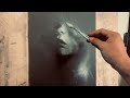 WHITE CHARCOAL ON BLACK PAPER DRAWING TUTORIAL