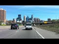 Minneapolis Skyline While Driving