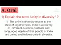 Unity in diversity excercises chapter-2/class5 ICSE/moral science/value education