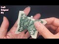 Money Butterfly Origami (John Montroll), How to Make a Dollar Origami Butterfly, Easy DIY Craft idea