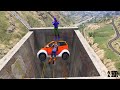 GTA 5 Rainbow Spiderman Jumping Into Pool (Ragdolls Compilation Gameplay) #14