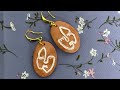 Original earrings made of clay. DIY.